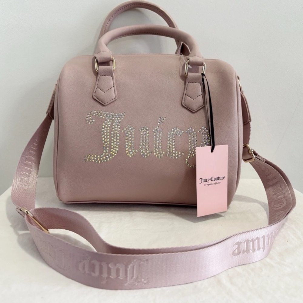 STONEY CLOVER X Juicy Couture Obsession Satchel in Dusty Blush with Rhinestones